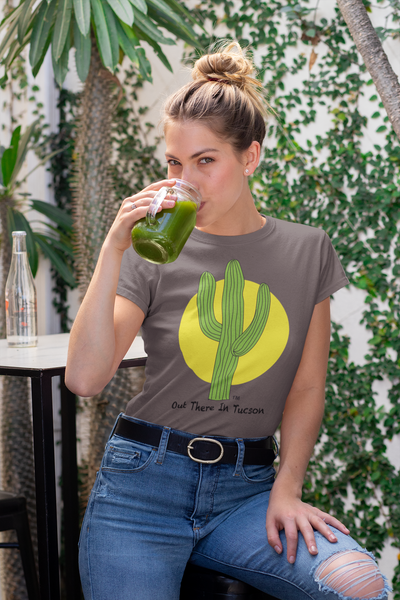 Cactus Graphic Tee - Out There In Tucson, Summer Vibes, Travel Shirt, Cute Gift, Casual Wear, Nature Lover Apparel