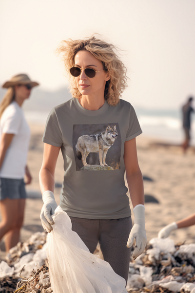 Mexican Gray Wolf  - Tri-Blend Unisex Size - Proceeds Donated  - Wildlife in Arizona