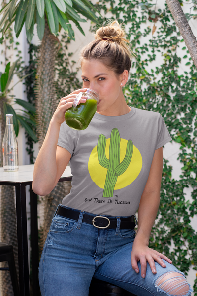 Cactus Graphic Tee - Out There In Tucson, Summer Vibes, Travel Shirt, Cute Gift, Casual Wear, Nature Lover Apparel
