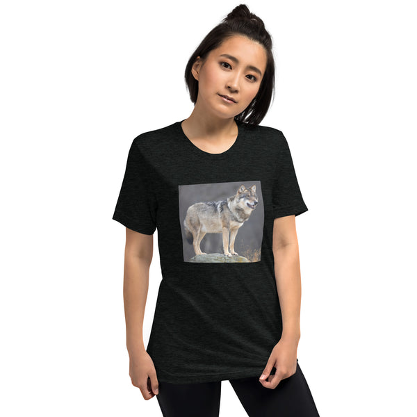 Mexican Gray Wolf  - Tri-Blend Unisex Size - Proceeds Donated  - Wildlife in Arizona