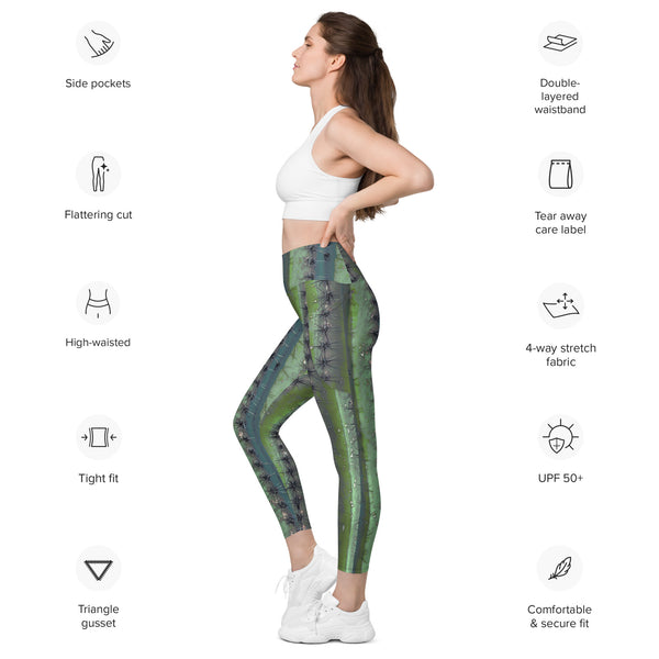 Saguaro Cactus Leggings with Pockets