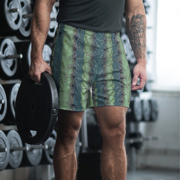Men's Athletic Long Shorts - Desert Spirit Saguaro Style
