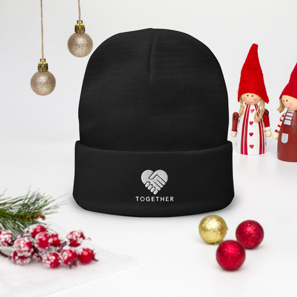 Embroidered "Together" Beanie in 5 Colors -