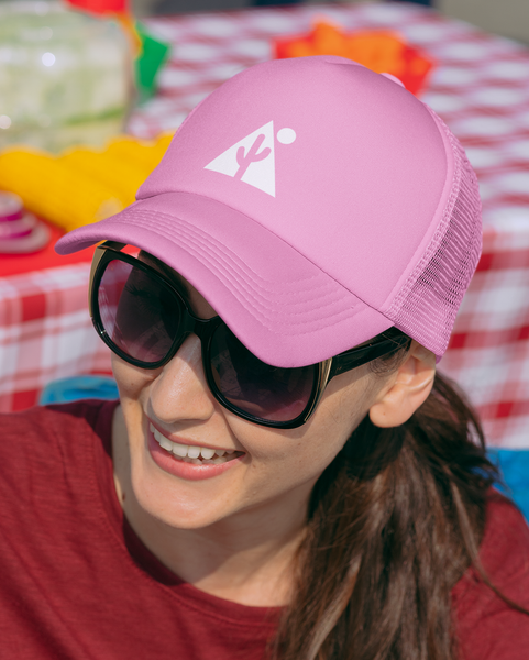 Trendy Trucker Cap - New Saguaro-Mountain Logo - in 5 colors!