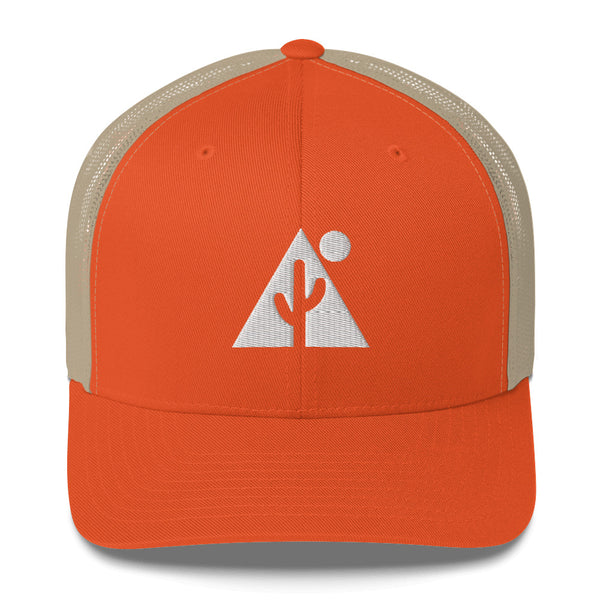 Trendy Trucker Cap - New Saguaro-Mountain Logo - in 5 colors!
