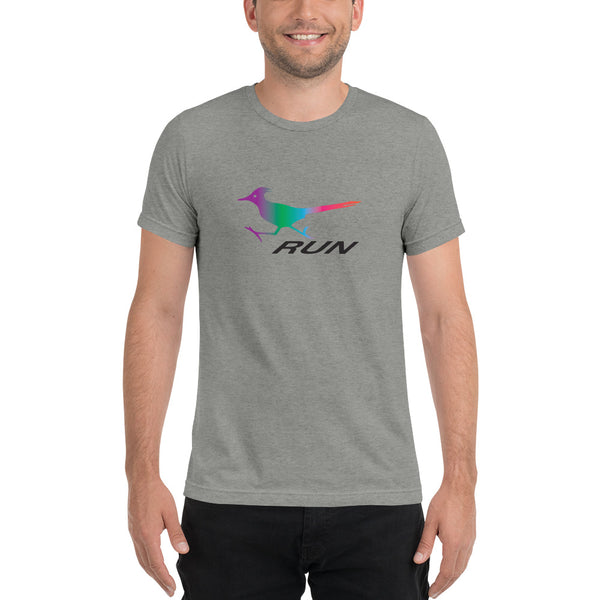 New! RUN like a roadrunner. Short sleeve lightweight triblend t-shirt