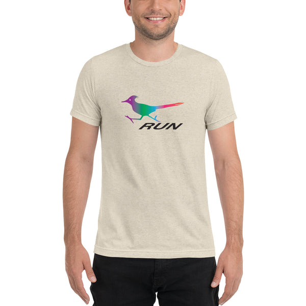 New! RUN like a roadrunner. Short sleeve lightweight triblend t-shirt