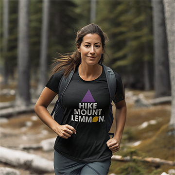 "Hike Mount Lemmon" Women's Black T-Shirt - New!