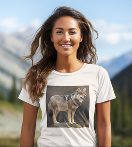 Mexican Gray Wolf T-Shirt for Women - Proceeds Donated - Wildlife in Arizona Collection