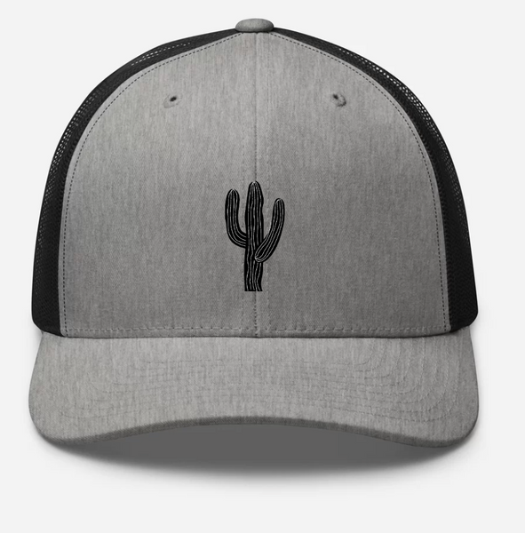 Desert Style Air-Vent Mesh-Back Trucker Hat - Classic Saguaro Motif