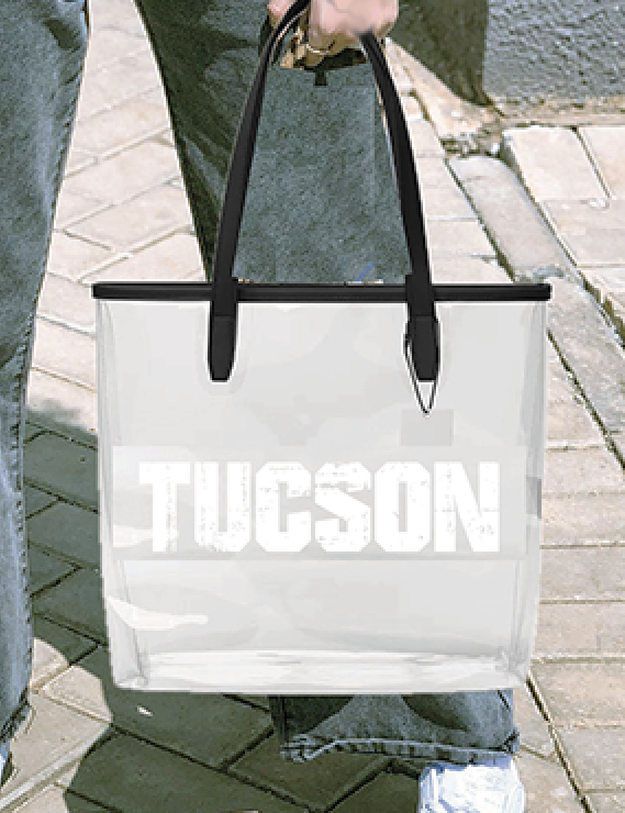 Clear Tote Bag for Easy Viewing - Tucson Subtle Logo