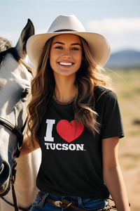 "I Love Tucson" Women's Relaxed T-Shirt in Black