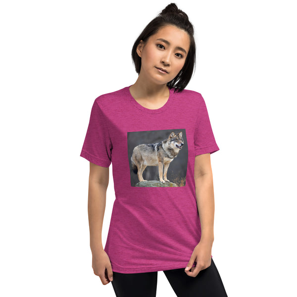 Mexican Gray Wolf  - Tri-Blend Unisex Size - Proceeds Donated  - Wildlife in Arizona