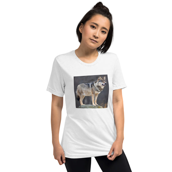 Mexican Gray Wolf  - Tri-Blend Unisex Size - Proceeds Donated  - Wildlife in Arizona