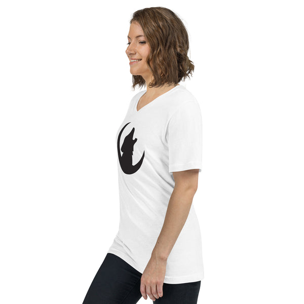 V-Neck T-Shirt Unisex Short Sleeve - Coyote Moon