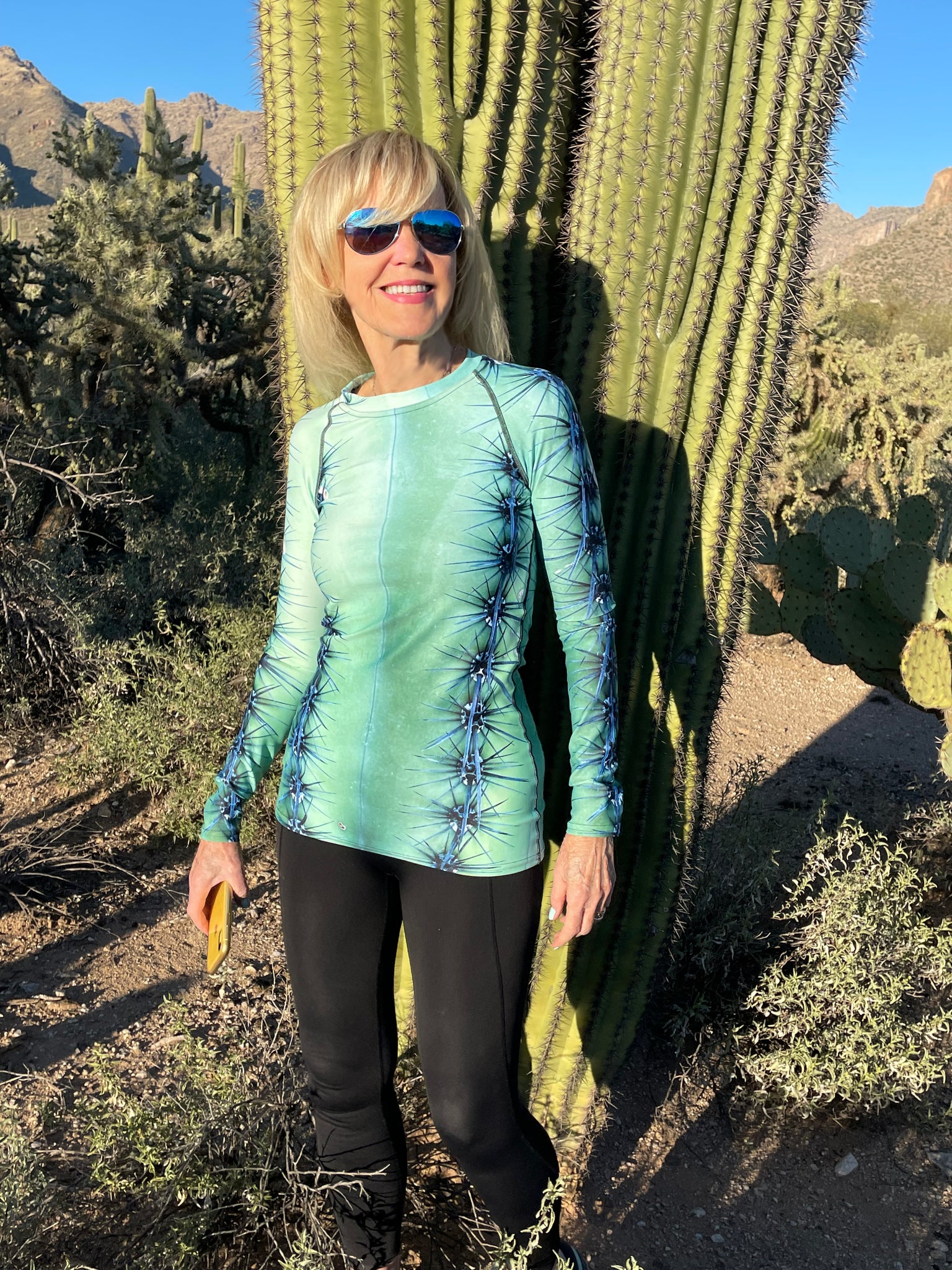Women's "Saguaro Love" Long-Sleeved Duo-Blend T-Shirt