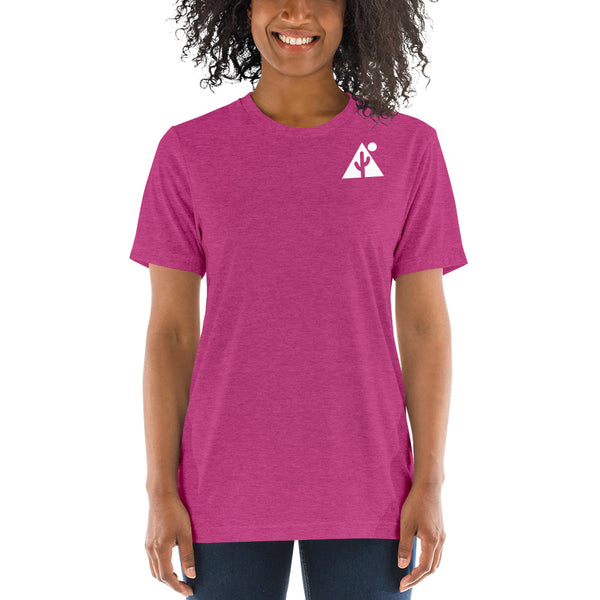 New! "Technical" tri-blend with saguaro image - women's XS-4XL