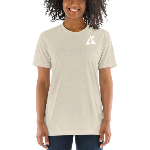 New! "Technical" tri-blend with saguaro image - women's XS-4XL